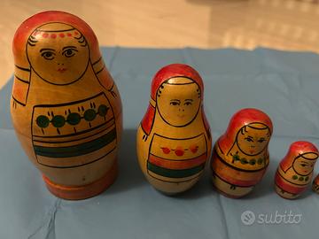 Matrioska russa dipinta a mano unione sovietica 19