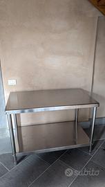 Tavolo acciaio inox 120×70×85