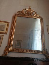 Specchiera  Luigi Filippo metà 800 lav.foglia oro 