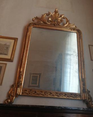 Specchiera  Luigi Filippo metà 800 lav.foglia oro 