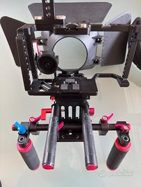 Rig  Spalla cinema completo+cage (nuovo)  bmpcc 4k