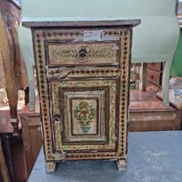 COMODINO GIALLO 1C + 1 ANTA FIORI