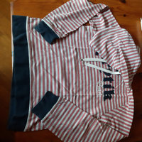 Felpa con cappuccio a righe, L