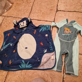 muta e accappatoio Decathlon  bambino 