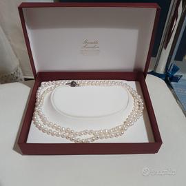 Collana di perle bianche naturali 