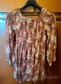 Camicetta Lunga a Fiori - Punto Smock