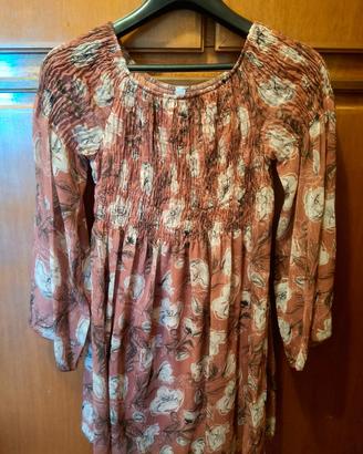 Camicetta Lunga a Fiori - Punto Smock