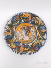 Piatto Maiolica Ermes Che Rione Fine 800 Italia