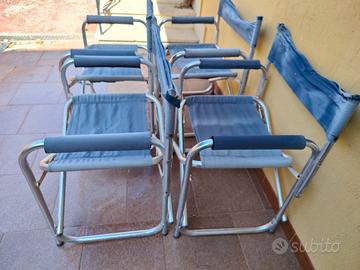 SEDIA POLTRONE REGISTA PIEGHEVOLI alluminio €60 