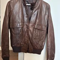 Giubbotto in pelle marrone morbidissima