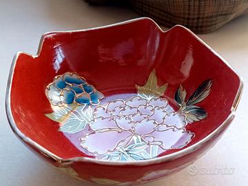 Ciotola Decorativa Vintage in Ceramica Rossa