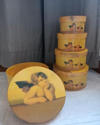 Set scatole decoro angeli NUOVE 