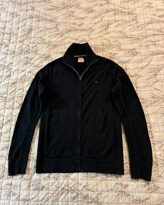 Tommy Hilfiger maglia con cerniera blu Tg. XL