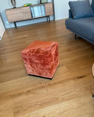 Pouf Vintage Anni 70 in Velluto
