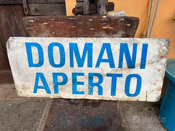 Insegna vintage alluminio