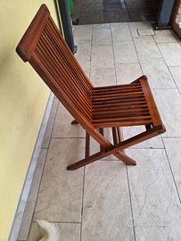 sedie da giardino in acacia