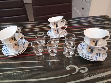 set tazzine caffè e bicchierini da amaro 