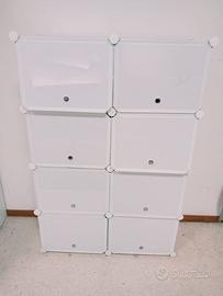 SCARPIERA TOTAL WHITE per 28 paia di scarpe