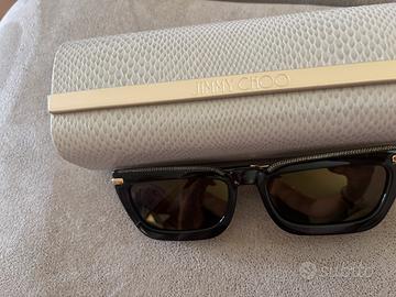 Occhiali da sole Jimmy Choo neri e oro