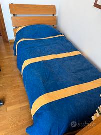 Letto a doghe di massello di rovere- materasso