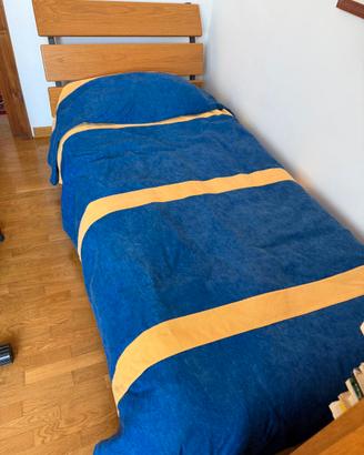 Letto a doghe di massello di rovere- materasso