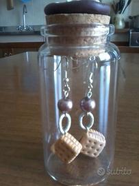 Orecchini-portachiavi in fimo e anelli(NUOVI)