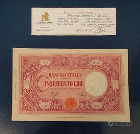 banconote italiane lire 500 grande C