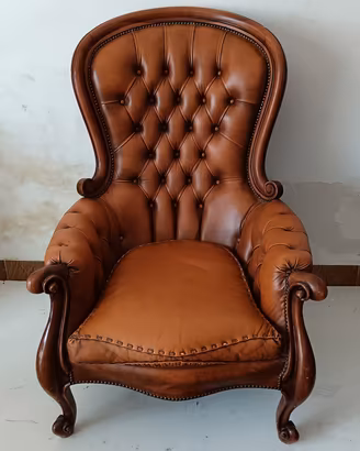poltrona retrò pelle