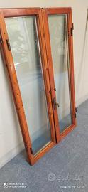 2 finestre doppi vetri legno