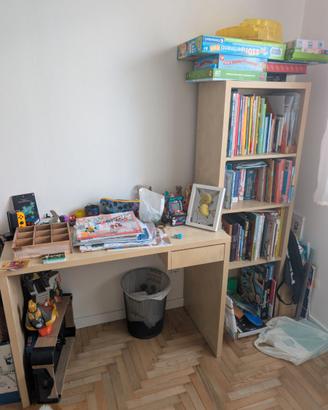 Scrivania e libreria Ikea