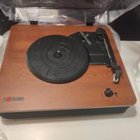 giradischi bluetooth con casse e radio