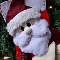 Calza da camino o per la Befana con Babbo Natale