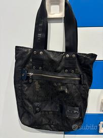 Diesel Tote Bag Jacquard Nero e Oro