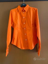 Camicia sartoriale arancione 100% cotone