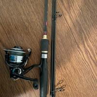 Canna da persca spinning e mulinello