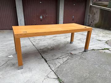 Tavolo da ufficio in legno massello 200x80