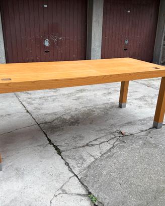 Tavolo da ufficio in legno massello 200x80