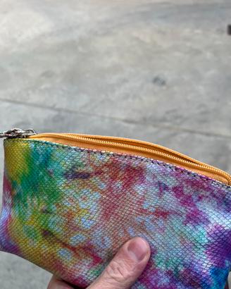 Nuova Trousse Arcobaleno in pelle effetto pitone