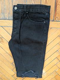 Pantaloni Jeans Denim Neri strappati - MNML