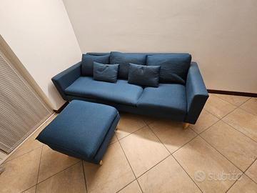 divano 3 posti con penisola sfoderabile