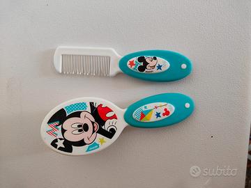 set spazzola + pettine e porta ciuccio Topolino 