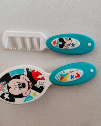 set spazzola + pettine e porta ciuccio Topolino 