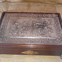 Porta Gioielli Vintage in Legno e Argento