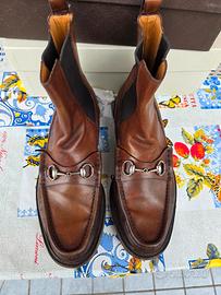 Stivaletti horsebit Gucci pelle