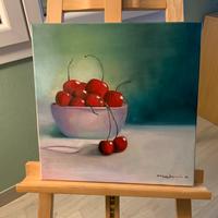 Quadro olio su tela 40x40 - “Rosse emozioni”