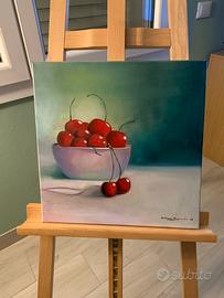 Quadro olio su tela 40x40 - “Rosse emozioni”