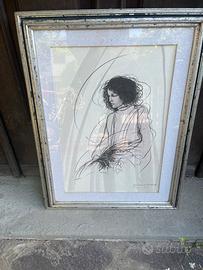 quadro/ disegno a carboncino