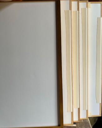 5x Cornice moderna rettangolare legno oro 38x56