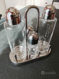 Alessi porta condimenti olio aceto sale pepe