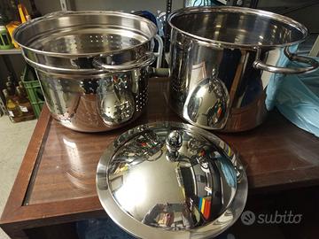 pentola acciaio pastaia